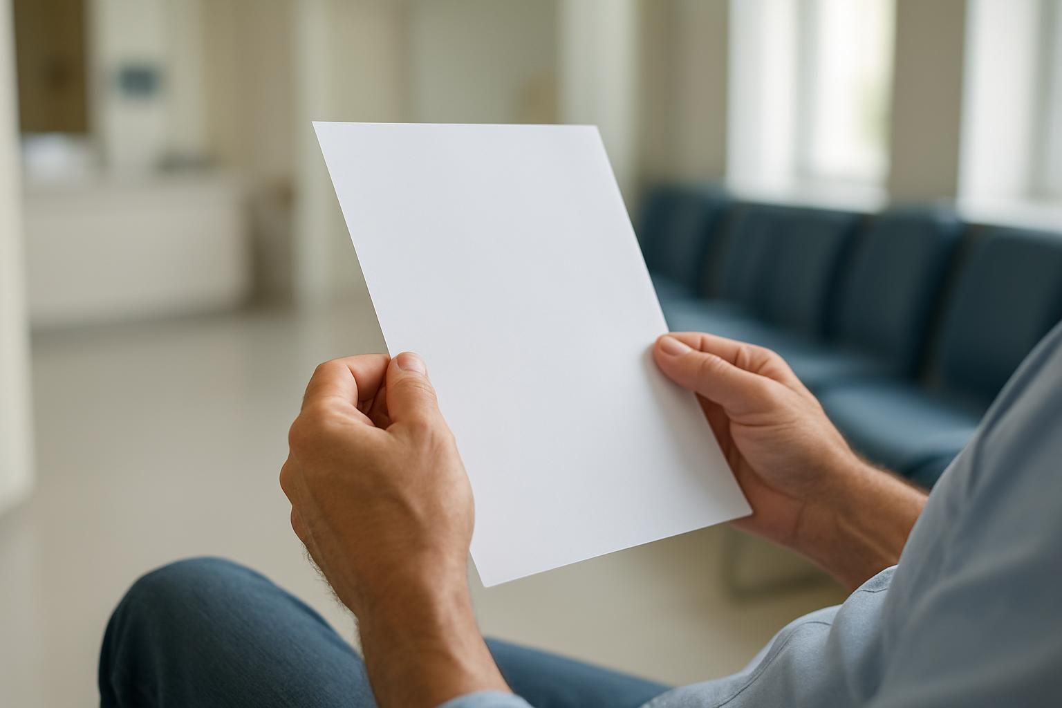 Paciente conferindo os dados do atestado médico
